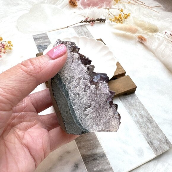 Beautiful Small Amethyst Cut Base | Raw Amethyst Cluster - Picture 5 of 10